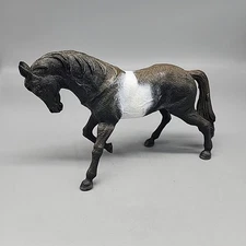 Vintage 1995 Hard Plastic Brown Black & White Horse Marked 1395 C