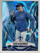2025 Panini Phoenix Football Sean McDermott #42 Light Blue Lava /325 - Bills