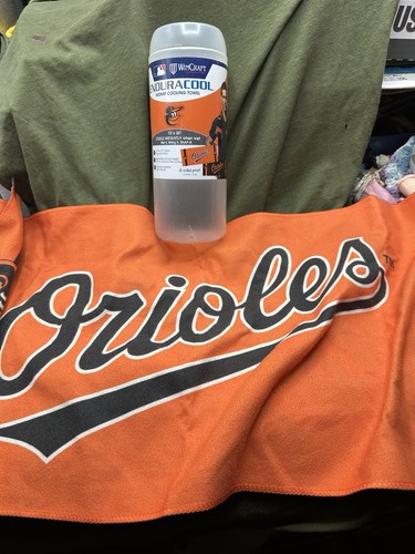 MLB Baltimore Orioles Cooling Towel Sports Towel 20 Degree Cooler. 2 Sided Print - Picture 2 of 17