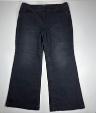 Lane Bryant Jeans Women 22 Plus Black Dark Wash Flare Stretch Denim