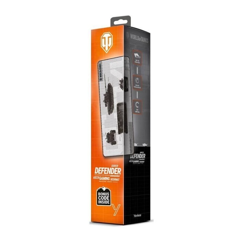 Tapis de souris gaming YENKEE DEFENDER YPM WT90 noir XL en tissu lise - 2