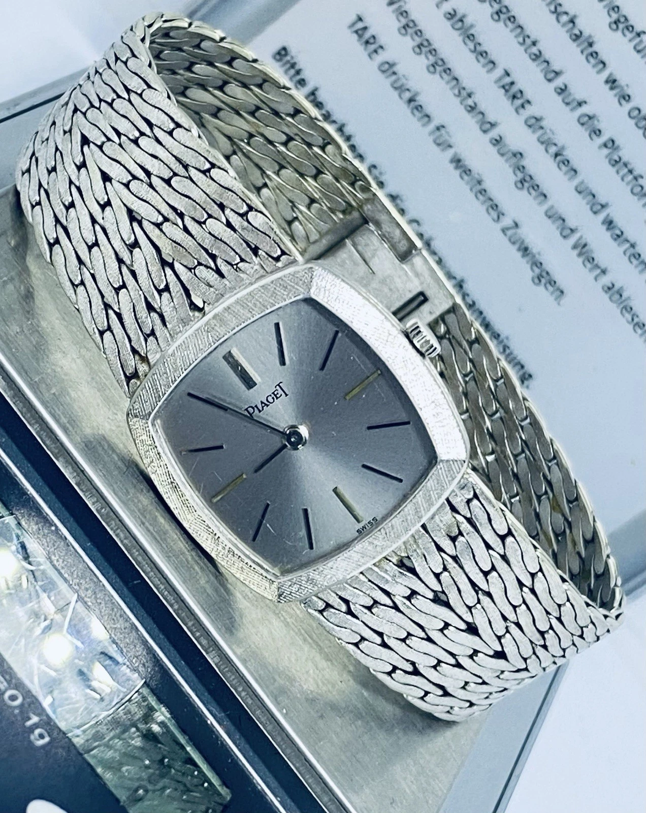 Piaget — Piaget Watch 750 Gold * Cushion Shaped Black Tie”