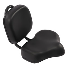 Bike Saddle Seat w/ Backrest Bicycle Extra Wide Comfort Leather Cushion Soft Pad