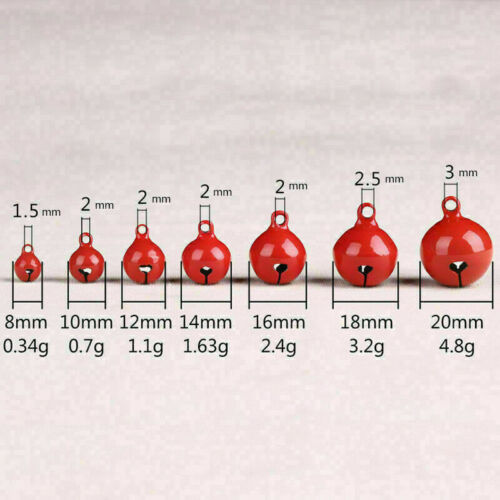 20/60/10Pcs Small Jingle Bells Xmas Ornament Christmas Pendants Charms DIY Craft - Afbeelding 1 van 11
