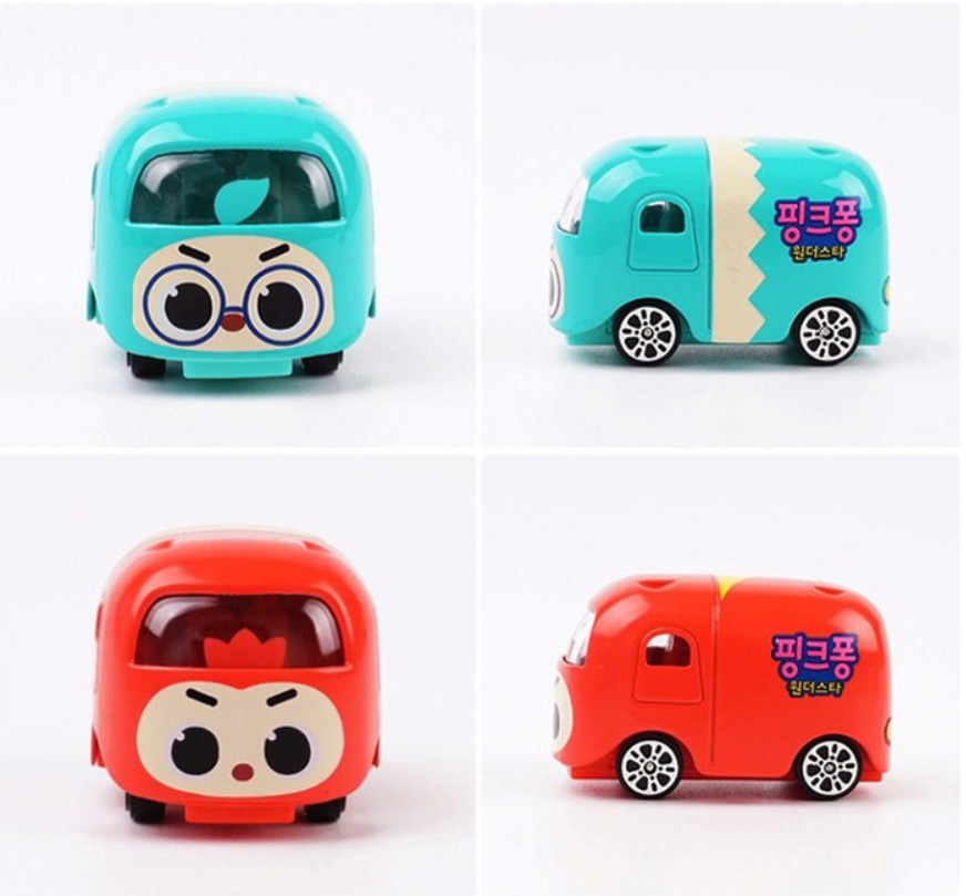 Pinkfong Wonderstar Metal Block Mini Car Set 4pcs Pinkfong Hogi Jenny Poki  Toys