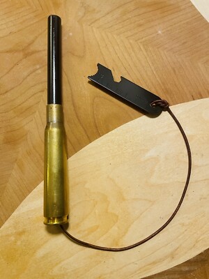 50 Caliber Handle, Huge Ferro With Leather Attached Striker