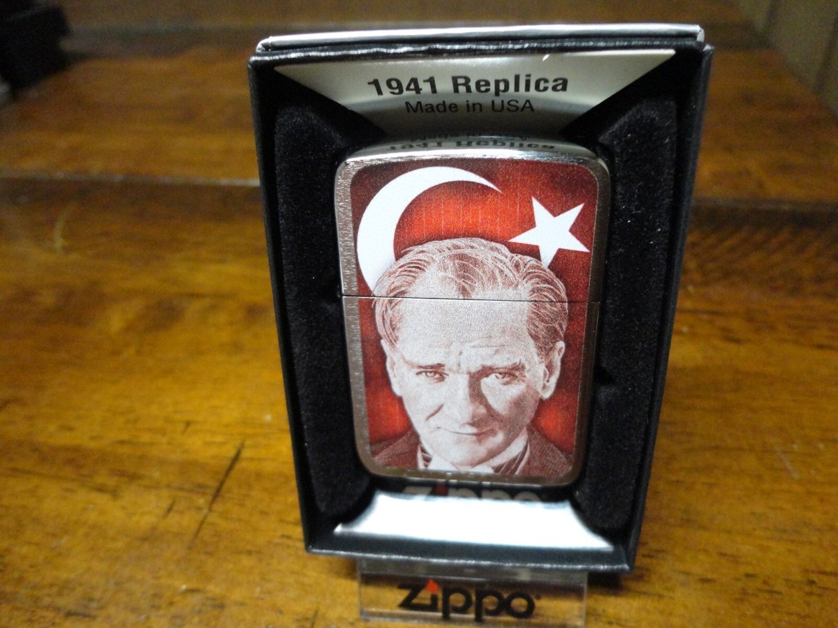 MUSTAFA KEMAL ATATURK TURKEY 1941 REPLICA ZIPPO LIGHTER MINT IN
