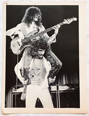 URIAH HEEP~DAVID BYRON & KEN HENSLY LIVE~VTG 1975 POSTER~MAGAZINE PINUP CLIPPING