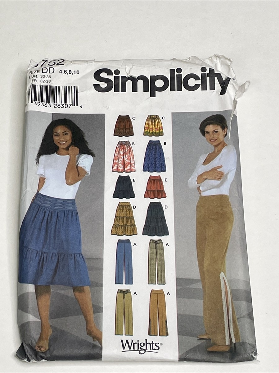 福袋安いいね半額ストア 8 6 4 Size Pants & Skirts Misses Simplicity 10 Sewing Uncut 裁縫材料