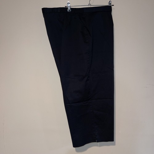 JM Collection Plus Size 24W Front Buckle Wide-Leg Womens Black Pants - Picture 1 of 6