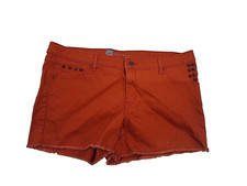 Junior Shorts Size 16 Fit 3 Wassio Orange Denim Casual  Shorts