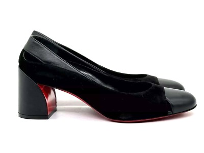 Christian Louboutin MISS DUVETTE 55 Cutout Block Heels Pumps Shoes