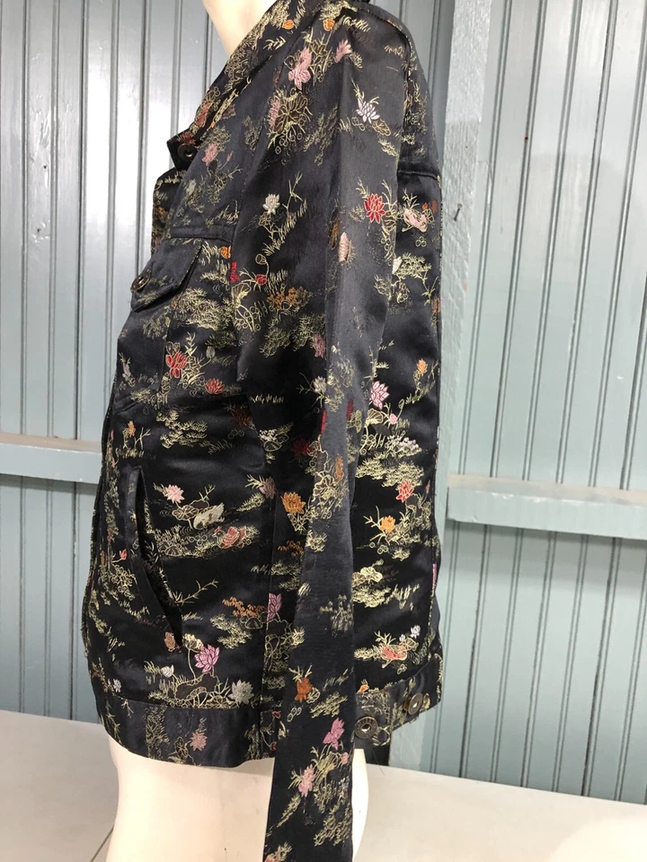 Silk Box Asian Themed Womens Size 12P Silk Blend Blazer — 第 3/4 张图片