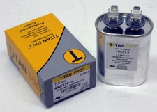 TitanPro TOCF7.5 HVAC Motor Run Oval Capacitor. 7.5 MFD/UF 440/370 Volts