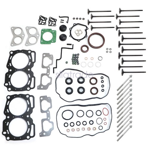 Head Gasket Set W/Bolts & Intake Exhaust Valves Fit 04-11 Subaru Forester 2.5L - Picture 6 of 6