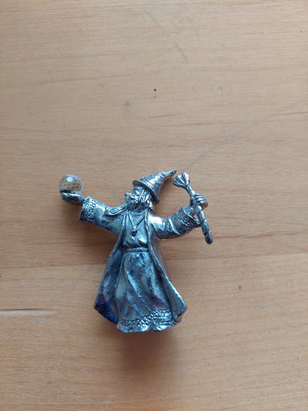 Mini Metal Wizard Figure