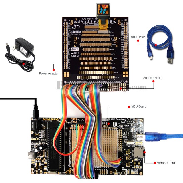 8051 Microcontroller Development Board Kit USB Programmer for 0.6