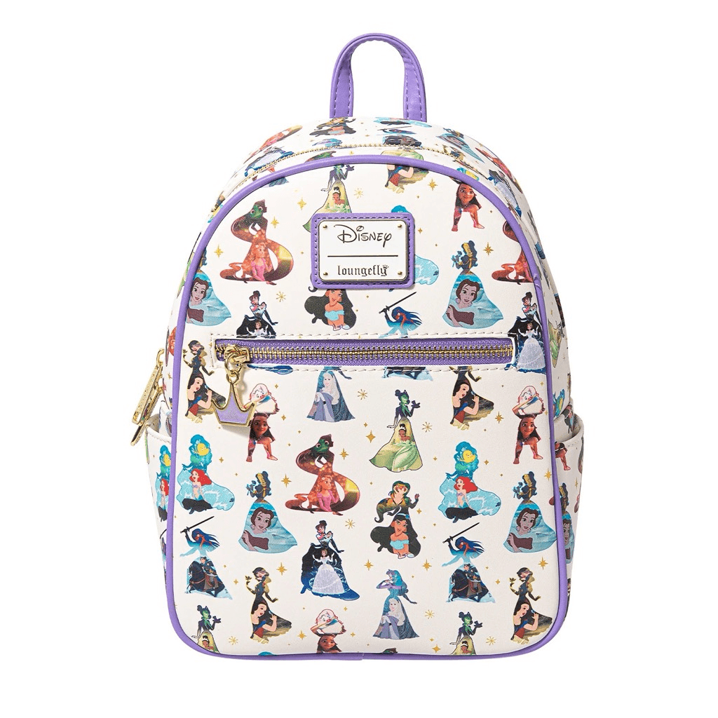 Loungefly Disney Princess Dress Silhouettes Mini Backpack NWT Loungefly Backpack Princess Dress Silhouettes Mini... | Depop main image 2