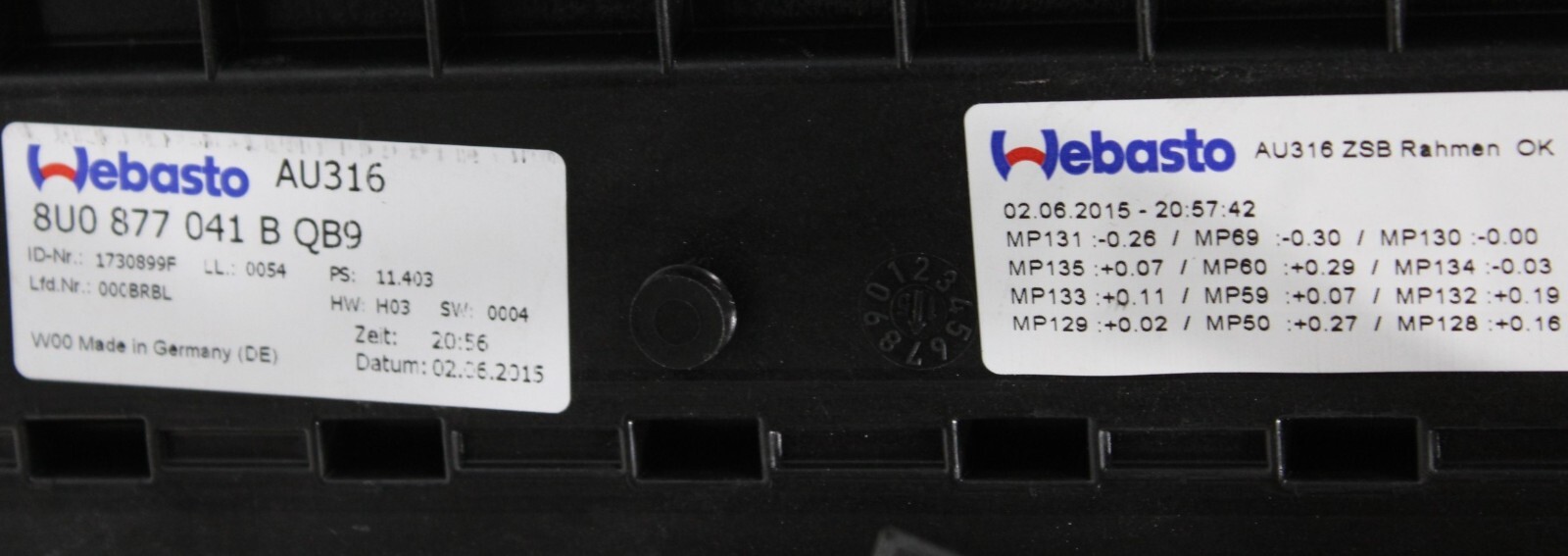 AUDI Q3 PANORAMIC SUNROOF SUN ROOF WINDOW GLASS & MOTORS & SHADE OEM