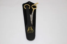 Millers Forge 7 3/4" Curved Shears/Scissors Pet Dog Grooming Silver/Gold READ