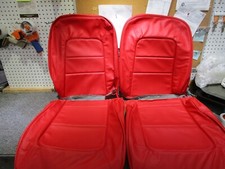 65 Corvette 100 Red Leather Seat Covers New Complete Set 396 327 65 Corvette 100 Red Leather Seat Covers New Complete Set 396 327