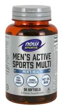 Now Foods Men's Active Extreme Sports Multi 90 Gels Amino Acids ZMA MCT 07/26EXP