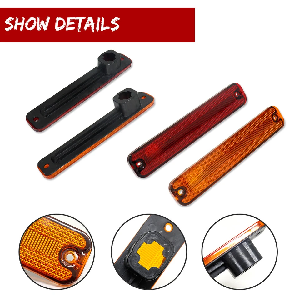 Juego de 6 carcasas de marcadores laterales + luces traseras para furgonetas Ford Bronco Econoline Foto 3 de 4