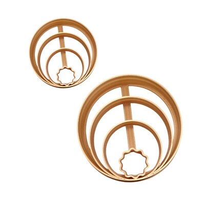 CIRCLE PATTERN SET OF 2 SIZES CONCHA COOKIE CUTTERS MEXICAN SWEET BREAD PR1755