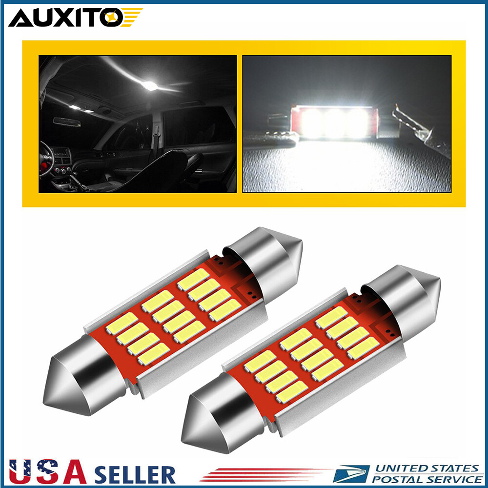 AUXITO 6418 C5W 36MM Festoon LED License Plate Tag Light Bulb White Car Parts M