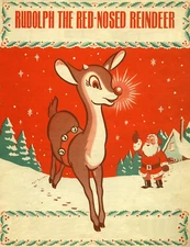 1964 Rudolph The Red Nosed Reindeer Poster Print Santa North Pole 🎄🦌🎅🦌