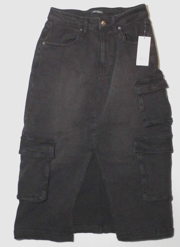Damen Wild Fable Black Wash Cargo Midi Jeansrock Größe S - Bild 2 von 7