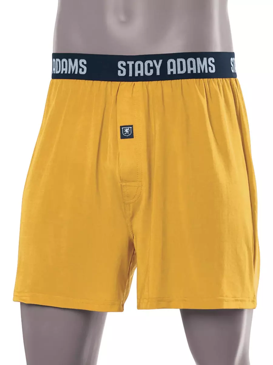Stacy Adams Comfortblend Boxer Shorts in Mustard