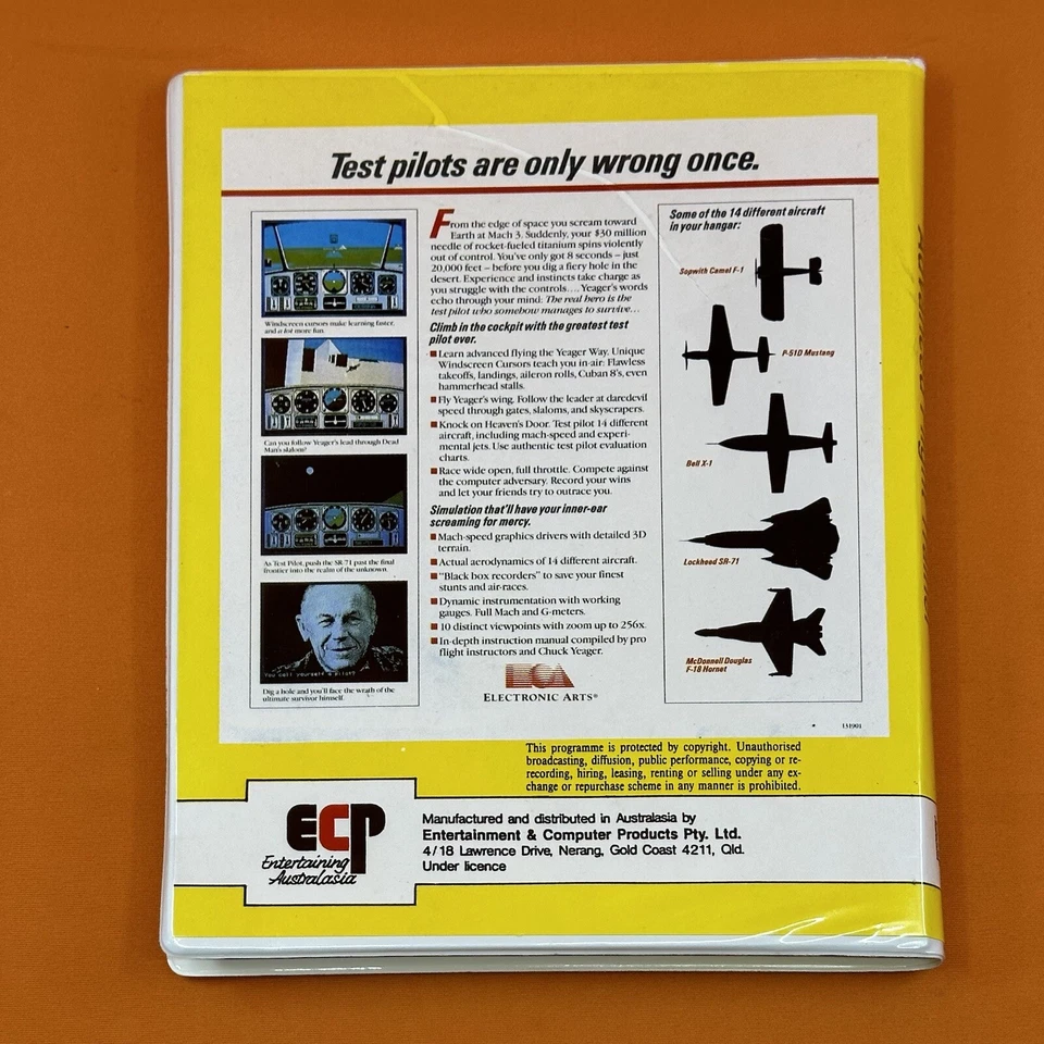 Chuck Yaegar’s Advanced Flight Trainer For Commodore 64 C64 Box Disk Working - Image 2 of 4