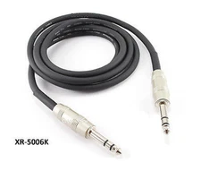6ft Kirlin TRS 1/4" Male to Male 20AWG Noise Free Audio Cable