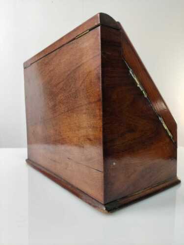 Victorian writing desk in precious oak wood and secret compartments, 1890s - Imagen 3 de 12