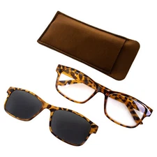 Global Vision Reading Glasses +2.5 Magnification Demi Brown Frame w/ Clear Lens