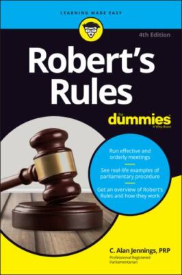 Robert's Rules for Dummies, Paperback by Jennings, C. Alan, Like New Used, Fr...