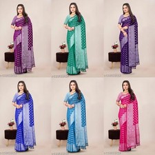 Women's Georgette silver buti Ladli silk saree with Running Blouse Piece