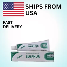 Sulphur 10% Ointment Cream Acne Blackhead Spot Scabies Psoriasis Eczema 25 Grams