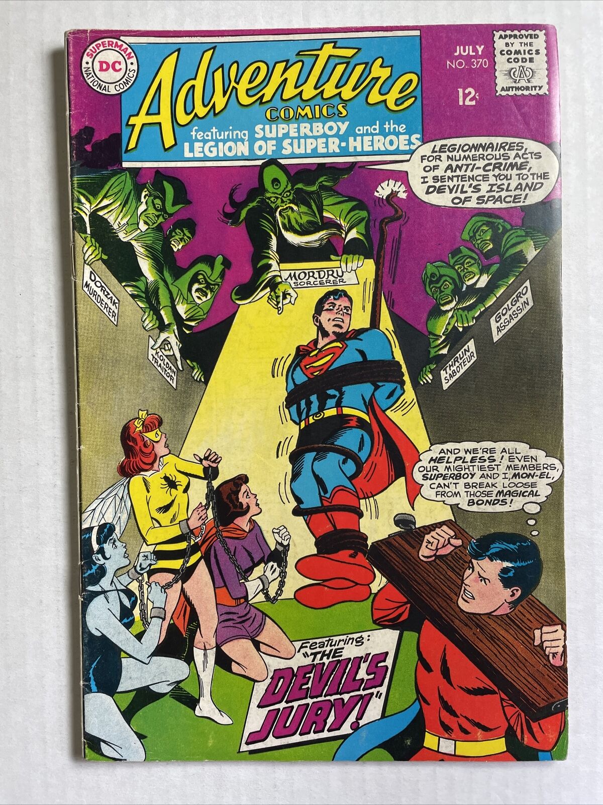 Adventure Comics #370 VG/F 1968 DC Comics Legion