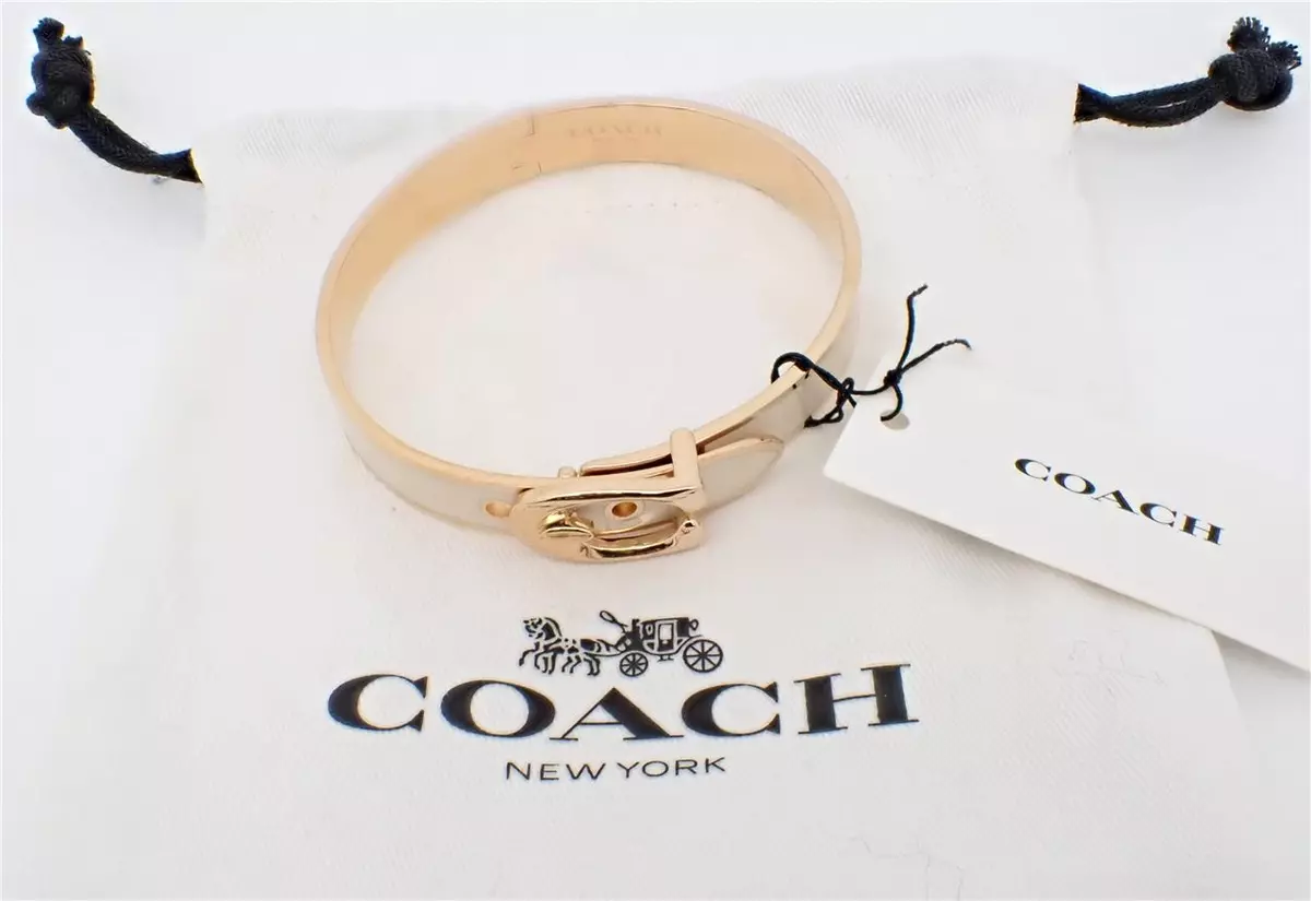 Coach Signature Buckle Bangle Bracelet - Women's Bracelets - Silver