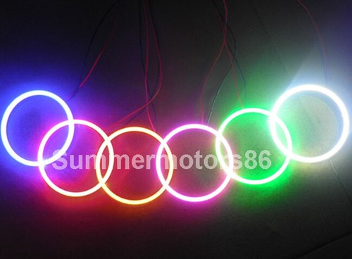 2X Small 50mm 30leds Ice Blue COB Led Bright Angel Eyes Halo Ring Light 12V Cool - Bild 4 von 4