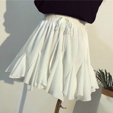 Women Ruffles Skirt Petticoat Pleated Frill Chiffon Underskirt Half Slip