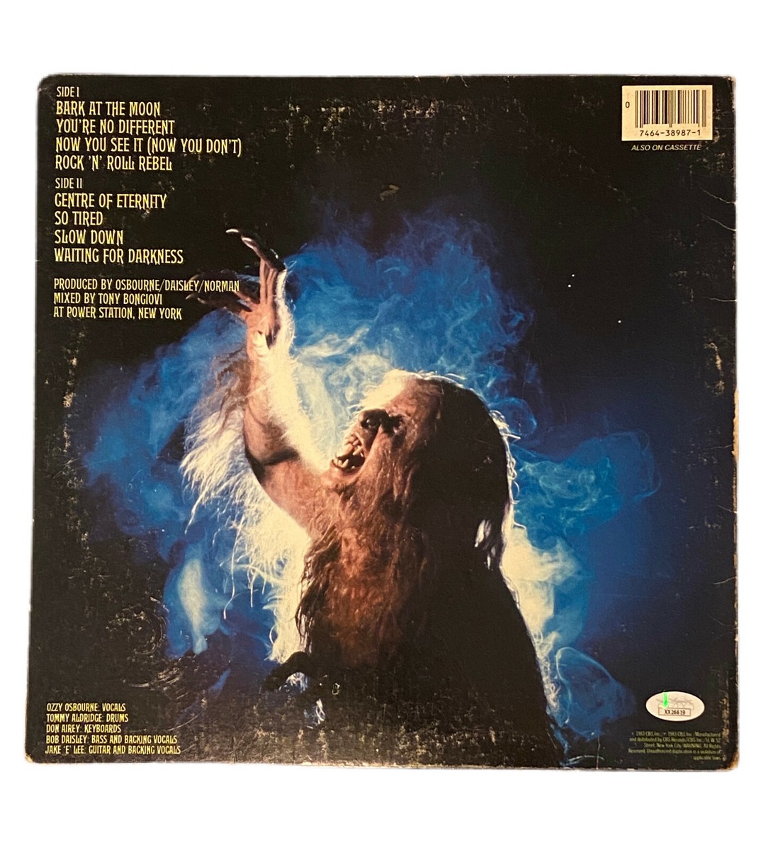 Ozzy Osbourne Bark at the Moon レコード シール付 12