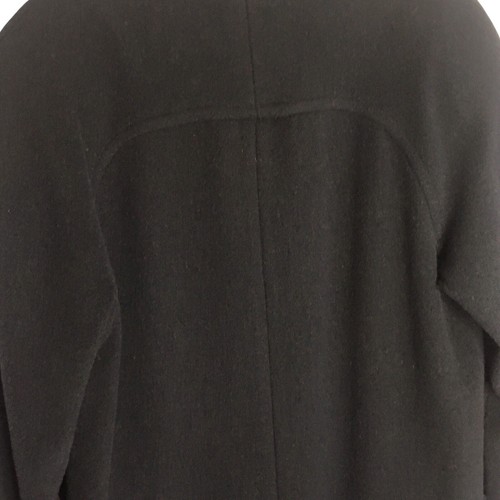 Vintage Wellington Wool Black Women’s Trench Coat Overcoat Size L Winter Church - Picture 6 of 15