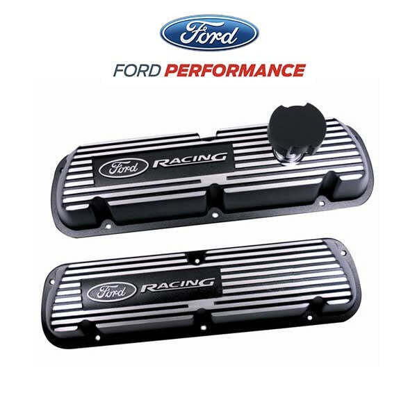 Ford Performance Die Cast Aluminum Valve Cover Set w/Mustang Logo Ford Performance Die Cast Aluminum Valve Cover Set w/Mustang Logo