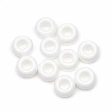 Darice 06121-402 Opaque White Pony Beads 9mm Diameter, 720 Beads Per Bag