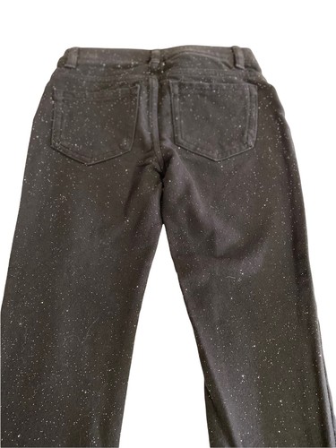 Place Girl's Pants Skinny Size 6 Black Glitter - Picture 3 of 7