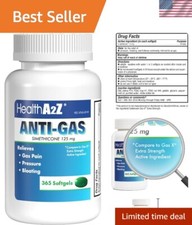 365 Count Simethicone 125mg Softgels - Bloating  Stomach Gas Relief Solution