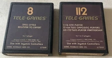 Sears Atari Game Cartridges Lot Of 2 TELE GAMES Space Invaders Video Chess Carts